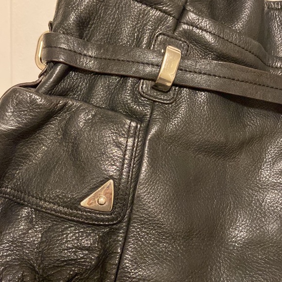 B MAKOWSKY Black Genuine Leather Hand Bag Shoulder Satchel Bag Purse - Picture 5 of 8